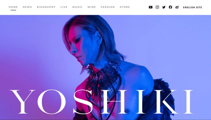 YOSHIKI １０年間以上 日本語のサイトがなかった オフィシャルサイトYOSHIKI.NETがついにリニューアルのメイン画像