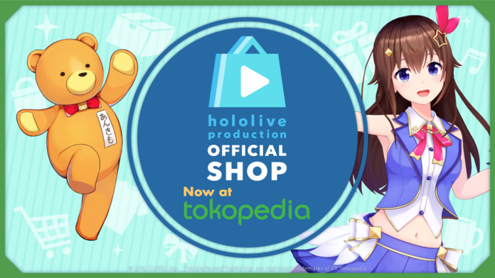 VTuber事務所「ホロライブプロダクション」の公式オンラインショップが、インドネシアのオンラインショッピングモール「Tokopedia」に直営店を開設！ 本日14時にオープン！のメイン画像