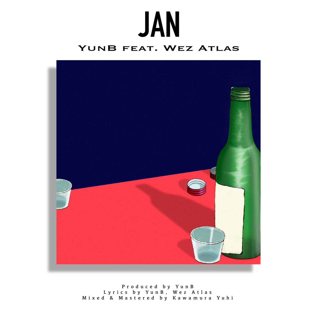 YunB、新作 『JAN』 リリース決定！東京を拠点とするヒップホップアーティスト、Wez Atlasとタッグ！ のサブ画像1_Cover Artwork