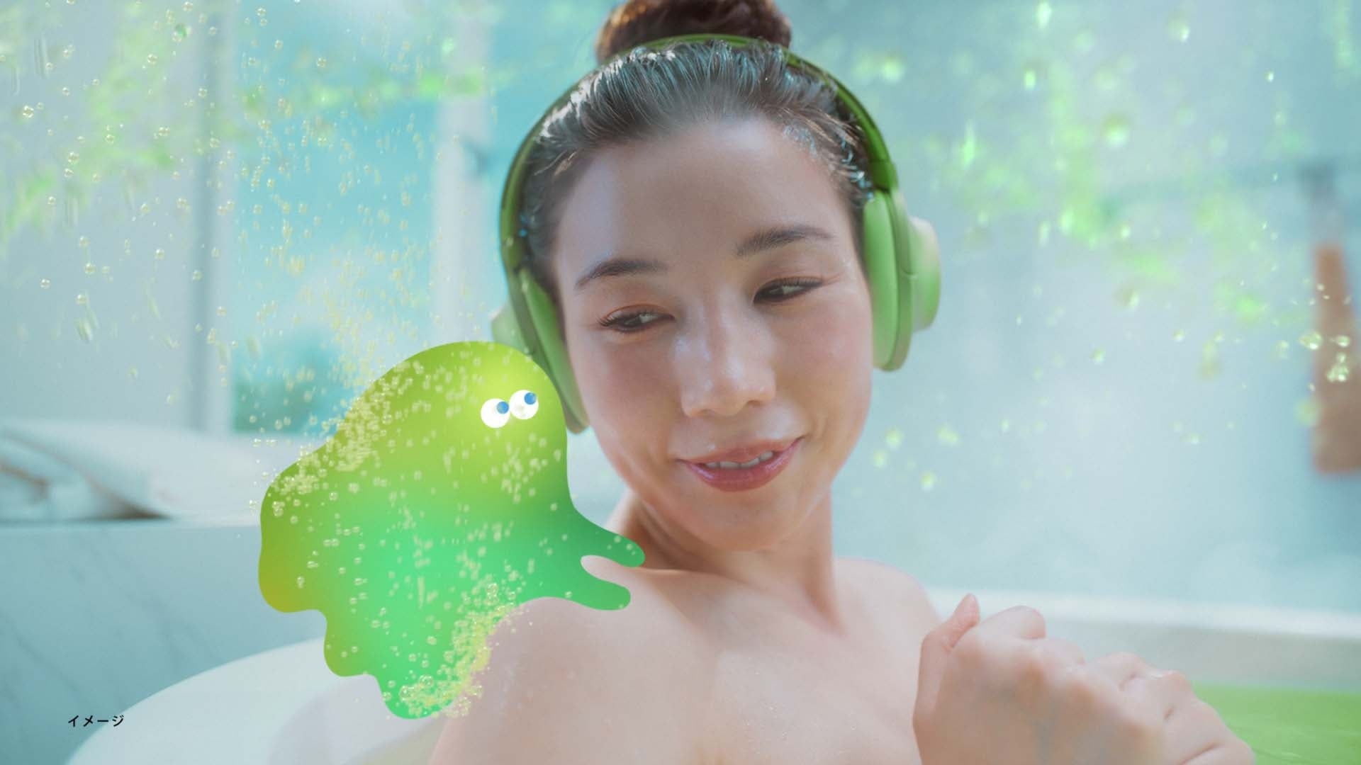 仲里依紗さんがジェット発泡で、ノリノリ「ミュージック浴」！オカリナさん、ないとーさんと“入浴クリエイター”としてオフロをもっと面白く（※1）する入浴アイデアを披露のサブ画像3
