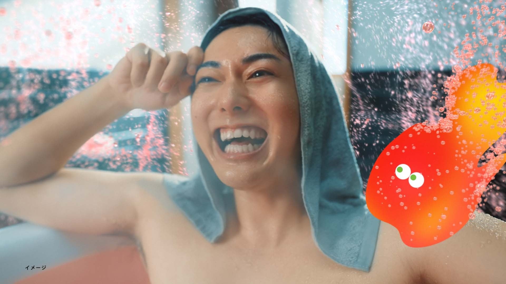 仲里依紗さんがジェット発泡で、ノリノリ「ミュージック浴」！オカリナさん、ないとーさんと“入浴クリエイター”としてオフロをもっと面白く（※1）する入浴アイデアを披露のサブ画像5