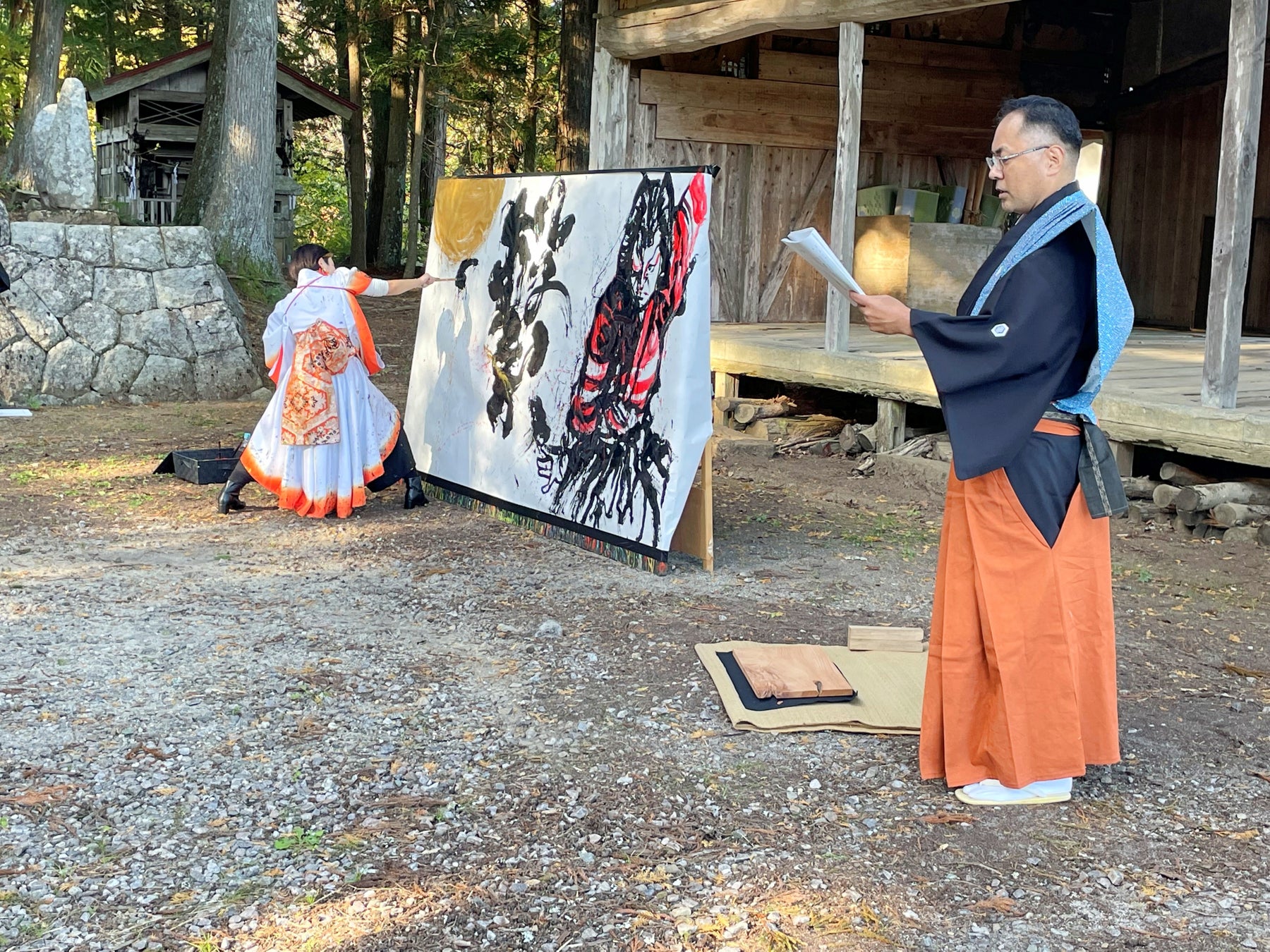 長野県下條村で「下條歌舞伎 伝承300年記念公演」を開催！2022年11月23日(祝/水) は報道関係者様への公開も行います。のサブ画像10_プレイベントでのパフォーマンスの様子