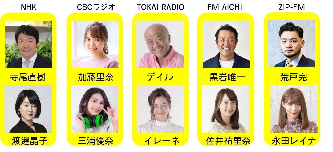名古屋の民放ラジオ4局＋NHKが共同でイベントを開催のサブ画像2_各局出演者