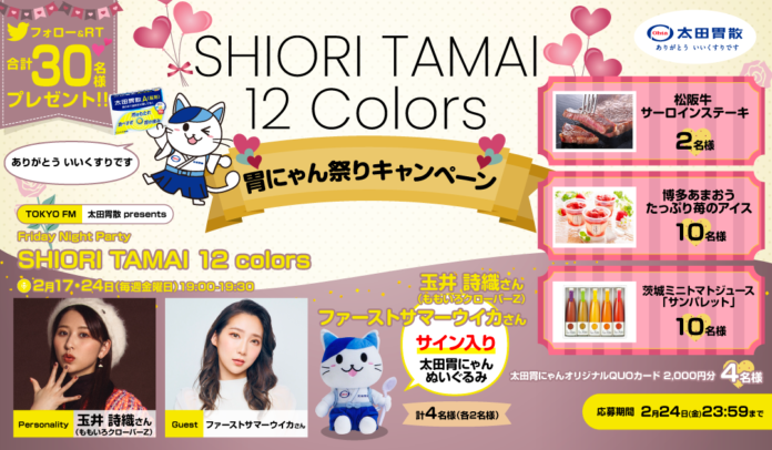 SHIORI TAMAI 12 Colors胃にゃん祭りキャンペーンのメイン画像