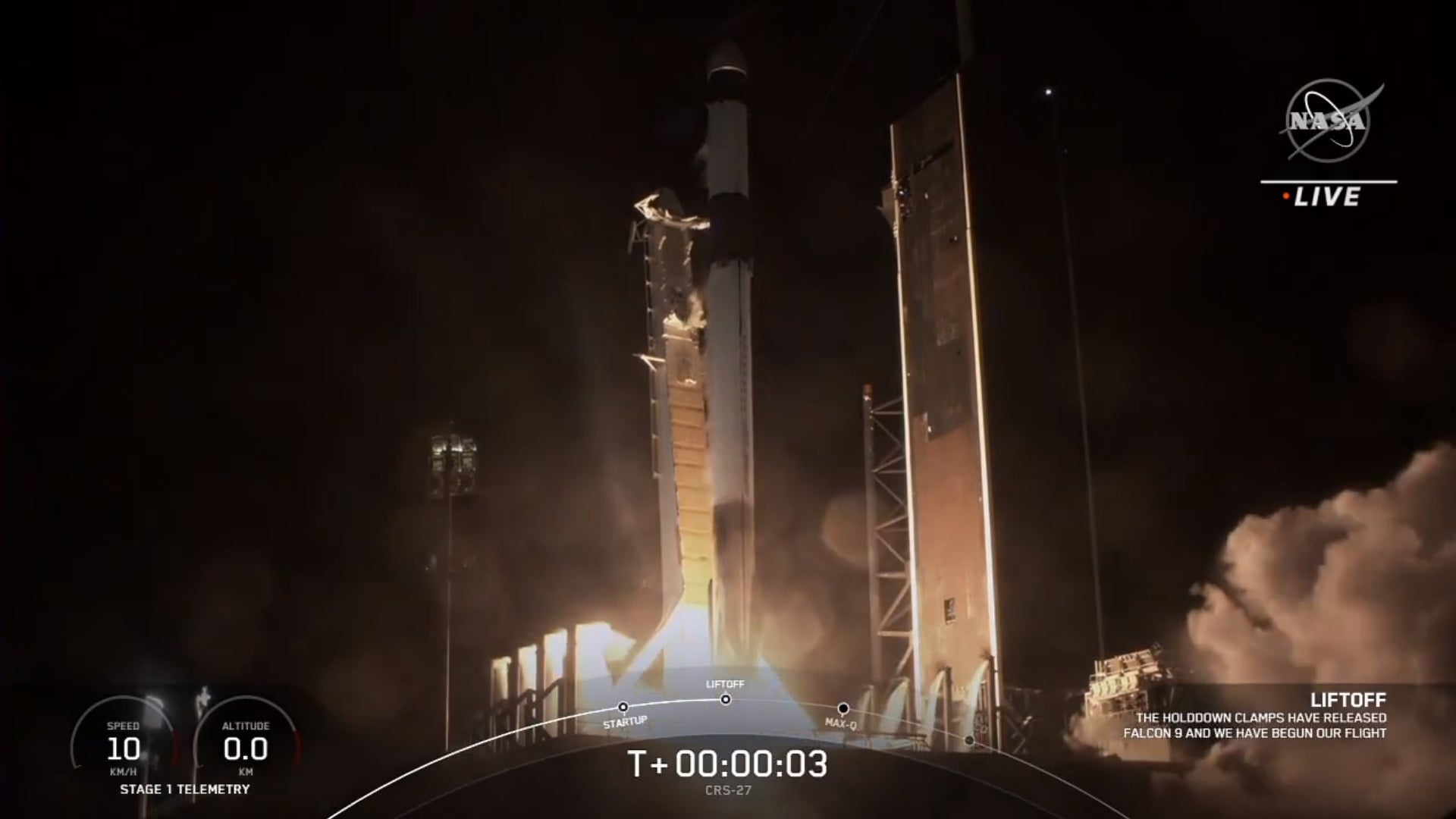 Space BD 「スペースデリバリープロジェクト-RETURN to EARTH- 」第二弾対象品のISSへの打上げが完了のサブ画像1_NASA公式YouTubeライブ配信の様子　©NASA
