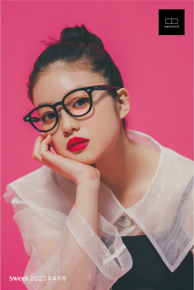 【OWNDAYS | オンデーズ】今田美桜さんが魅せる、めがねでメイクするsweetなカラーレンズ♡「sweet 2023年4月号」で公開！のサブ画像7