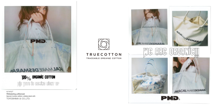 モデル・デザイナーのマリエさんが展開するブランド「PASCAL MARIE DESMARAIS」が「TRUECOTTON」を採用　トレーサブルオーガニックコットン100%のトートバッグを期間限定販売のメイン画像