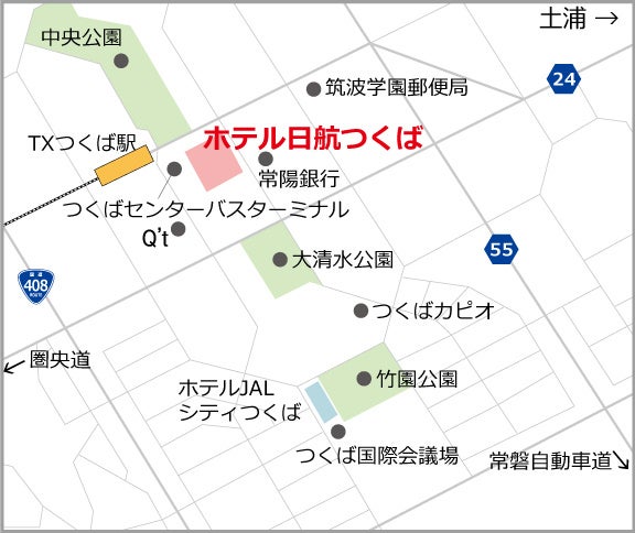 【ホテル日航つくば】2023年8月11日（金･祝）『鈴木雅之Summer Private Hotel Tour 2023』を開催のサブ画像3_map