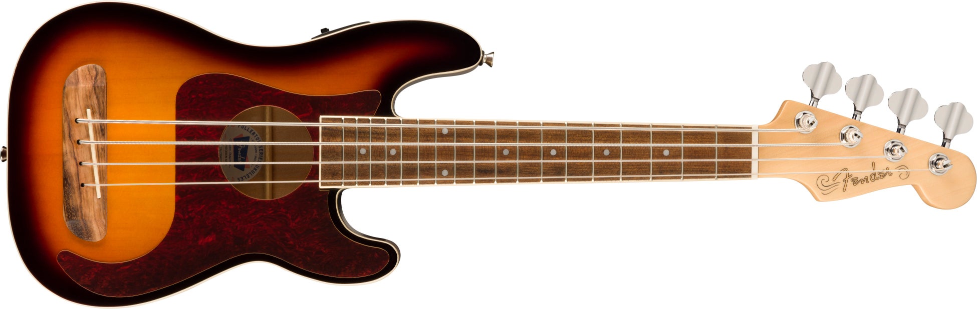 FENDER®︎のアイコニックなルックスを取り入れたウクレレシリーズ『FULLERTON UKULELE』新カラーとウクレレベースが登場！2023年7月28日（金）より販売開始のサブ画像1_Fullerton Precision Bass® Ukulele (3-Color Sunburst)