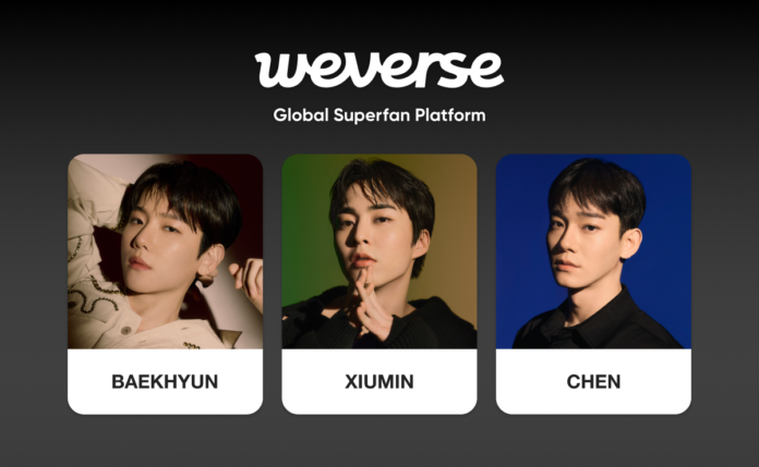 WeverseにてEXOメンバーのBAEKHYUN、XIUMIN、CHENがそれぞれ公式コミュニティをオープン！のメイン画像