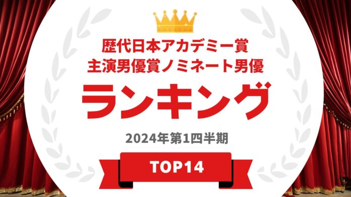 『タレントパワーランキング』が歴代の日本アカデミー賞主演男優賞ノミネート男優ランキングを発表！WEBサイト『タレントパワーランキング』ランキング企画第331弾！のメイン画像