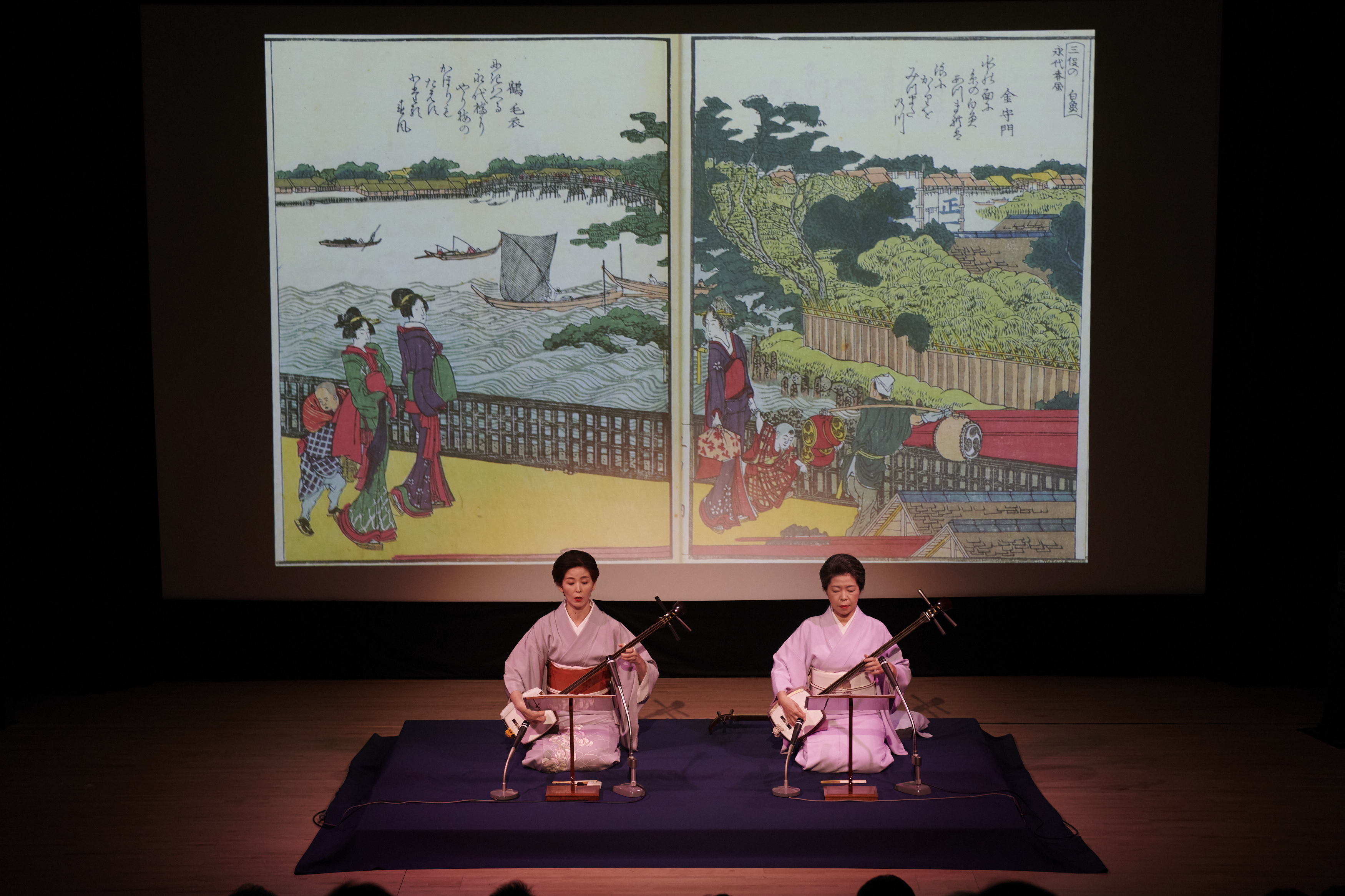 『北斎小唄より道　江戸東京橋めぐり』上演決定　北斎、広重、明治の浮世絵画家らが描いた隅田川の風景とともに聴く、粋な小唄のサブ画像2_北斎小唄　其の壱　隅田川より