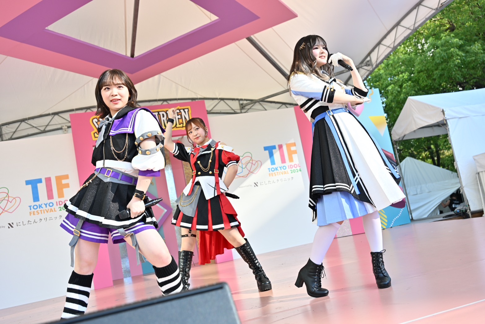 『TIF de Debut2024 supported by Denonbu（電音部）』から「Ma’Scar’Piece（マスカーピース）」がデビュー！「TIF2024」で初ライブのサブ画像2_左から、咲間・甘崎・多々良