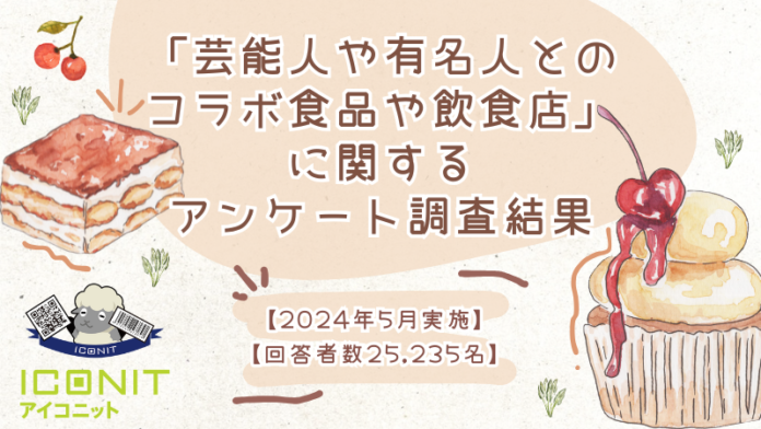 【2024年5月実施】【回答者数25,235名】「芸能人や有名人とのコラボ食品や飲食店」に関するアンケート調査結果のメイン画像